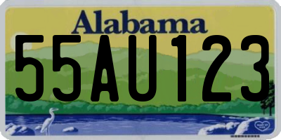 AL license plate 55AU123
