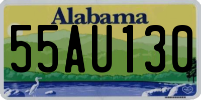 AL license plate 55AU130
