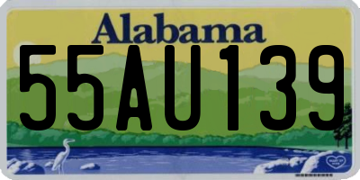 AL license plate 55AU139