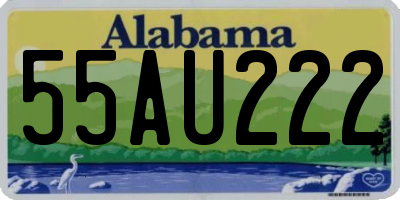 AL license plate 55AU222