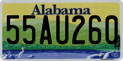 AL license plate 55AU260