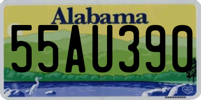 AL license plate 55AU390