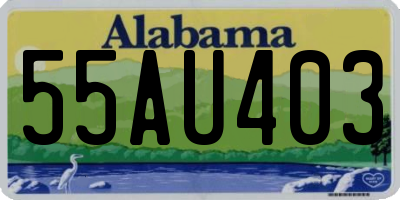 AL license plate 55AU403