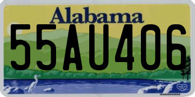AL license plate 55AU406