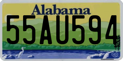 AL license plate 55AU594