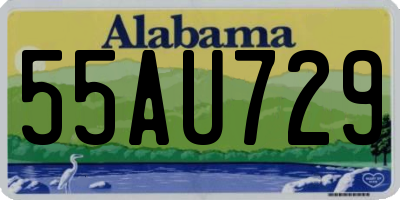 AL license plate 55AU729