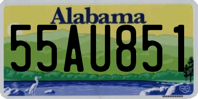 AL license plate 55AU851