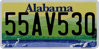 AL license plate 55AV530