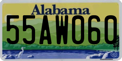 AL license plate 55AW060