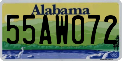 AL license plate 55AW072