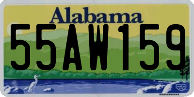AL license plate 55AW159