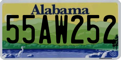 AL license plate 55AW252
