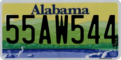 AL license plate 55AW544