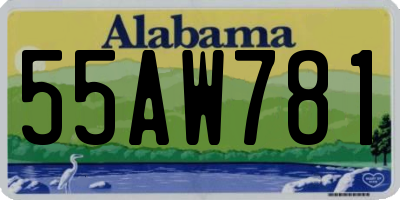 AL license plate 55AW781