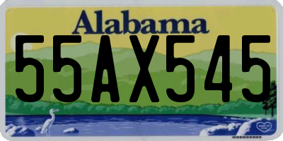 AL license plate 55AX545