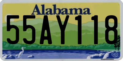 AL license plate 55AY118