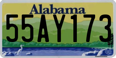AL license plate 55AY173