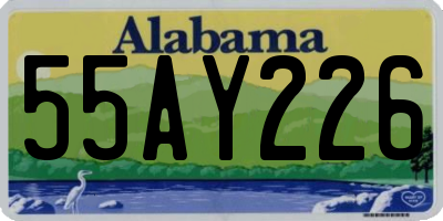 AL license plate 55AY226