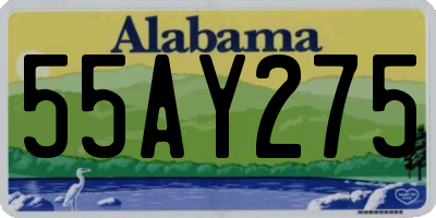 AL license plate 55AY275