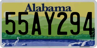 AL license plate 55AY294