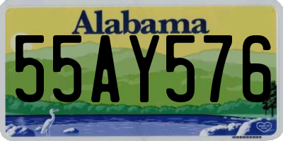 AL license plate 55AY576