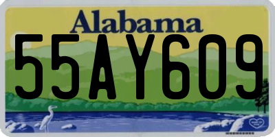 AL license plate 55AY609