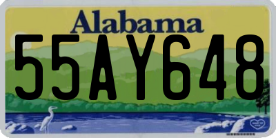 AL license plate 55AY648
