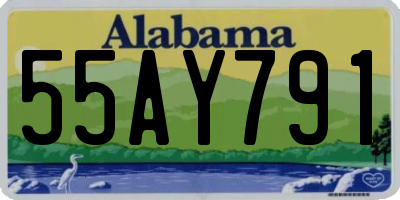 AL license plate 55AY791