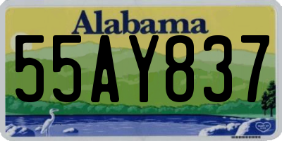AL license plate 55AY837