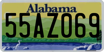 AL license plate 55AZ069