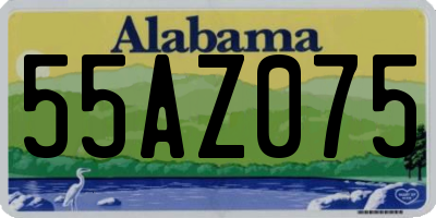 AL license plate 55AZ075