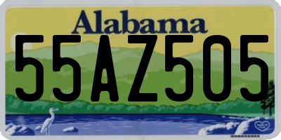 AL license plate 55AZ505
