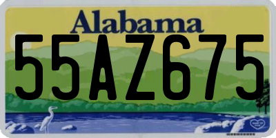 AL license plate 55AZ675