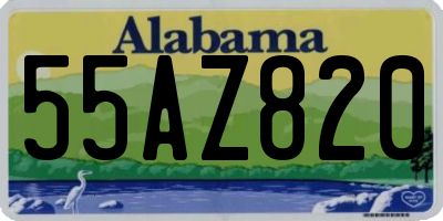 AL license plate 55AZ820