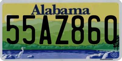 AL license plate 55AZ860