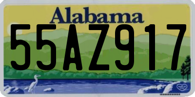 AL license plate 55AZ917