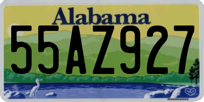 AL license plate 55AZ927