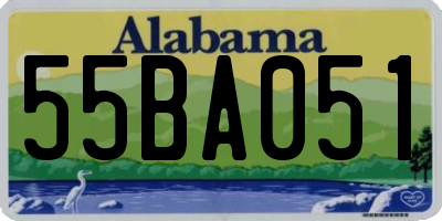 AL license plate 55BA051