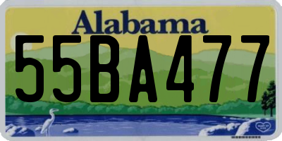 AL license plate 55BA477