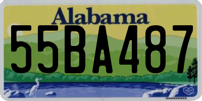 AL license plate 55BA487