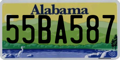 AL license plate 55BA587