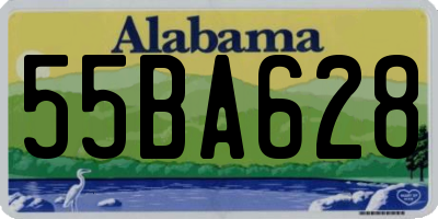 AL license plate 55BA628