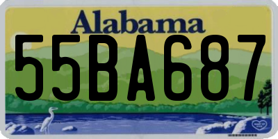 AL license plate 55BA687