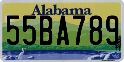 AL license plate 55BA789