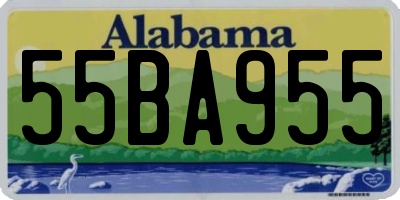 AL license plate 55BA955