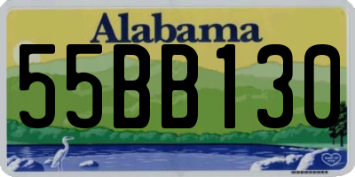 AL license plate 55BB130
