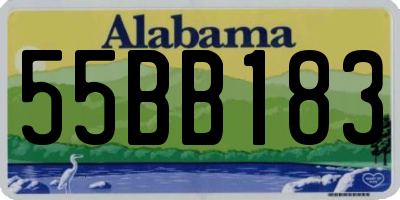 AL license plate 55BB183