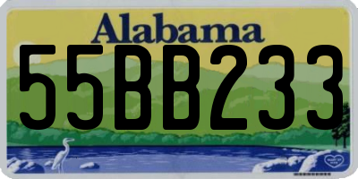 AL license plate 55BB233