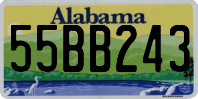 AL license plate 55BB243