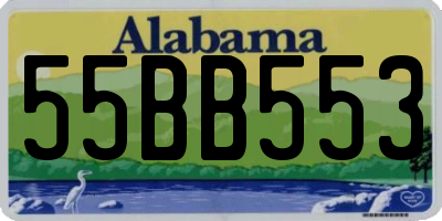 AL license plate 55BB553